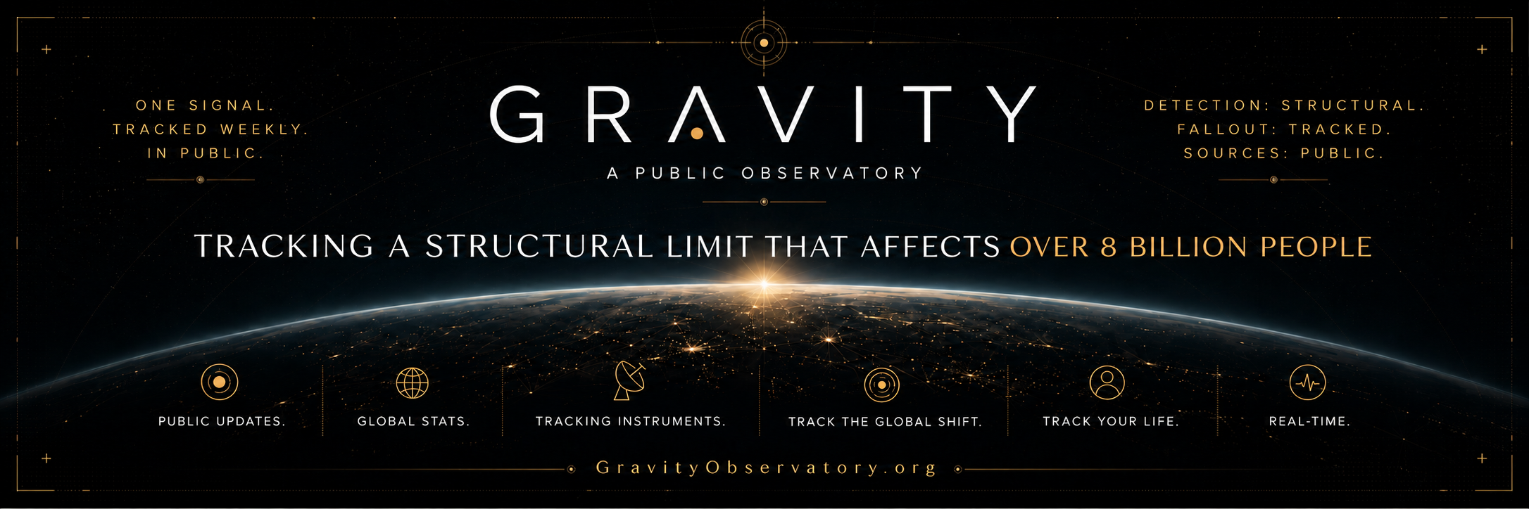 GRAVITY — Tracking a structural limit that affects over 8 billion people