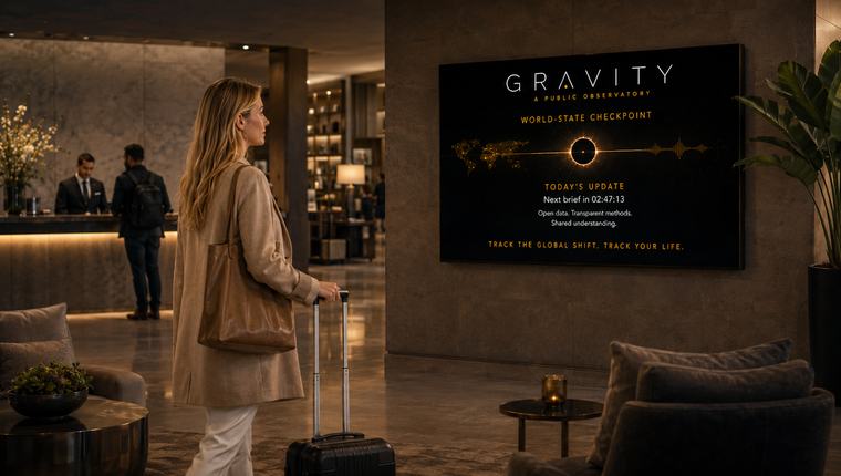 Gravity public surface preview: Hotel / lobby